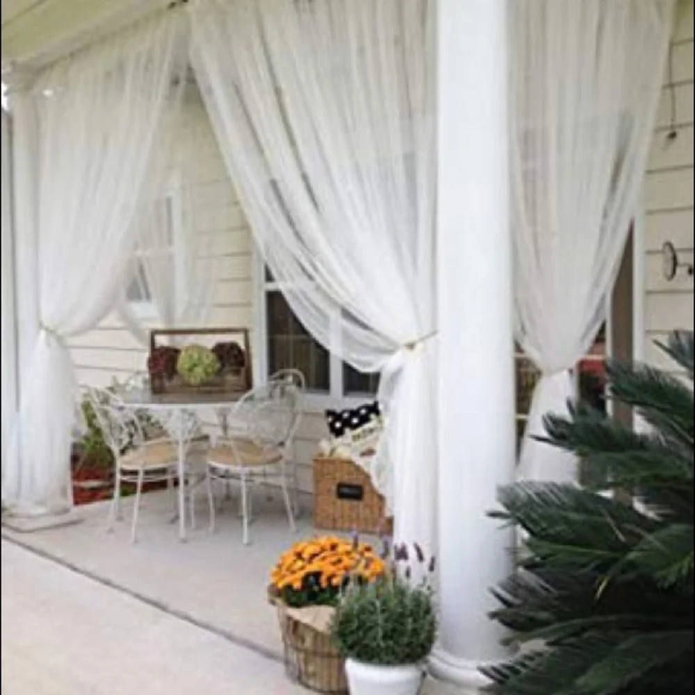 Set of 6 - Pair IKEA LILL Sheer Curtains White Mesh